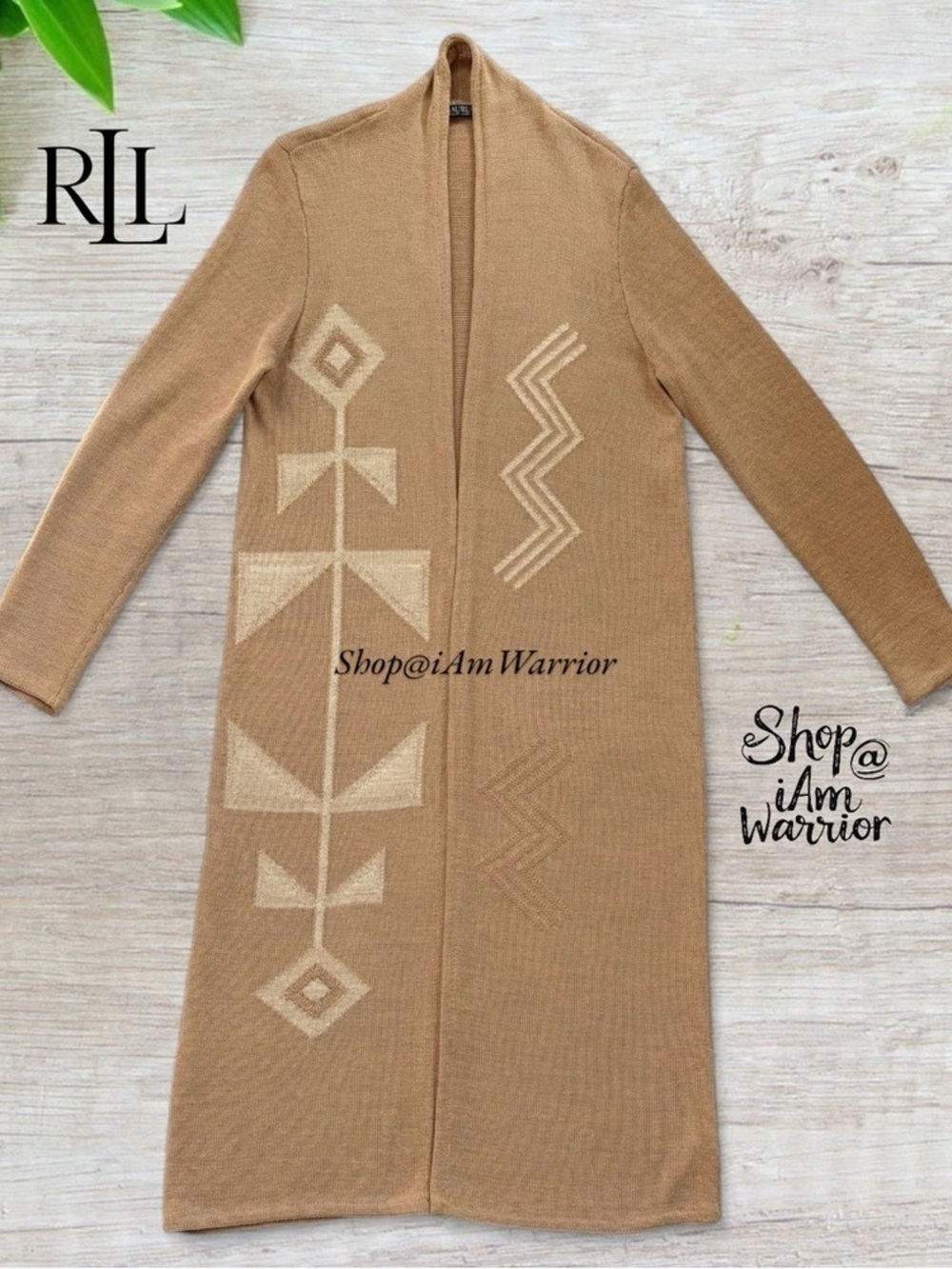 LRL Camel & Cream Tribal Intarsia
Knit Duster *shop@iamwarrior - Picture 5 of 10